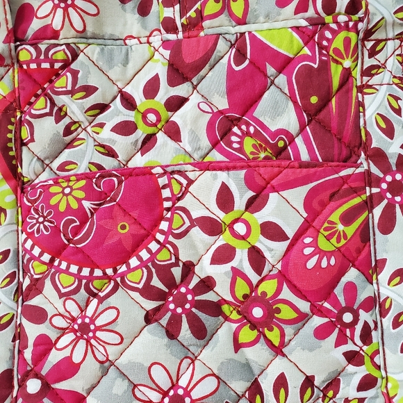 Lily Reese Quilted Pink Paisley/Floral Tote Lined Handbag Nice - Picture 2 of 7